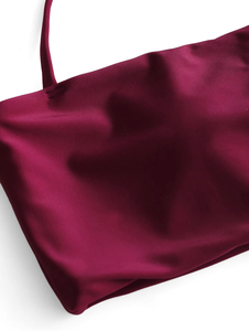 บิกินี่สายเซ็กซี่สีไวน์แดงเปิดอารมณ์ของสาวๆในชายหาดฤดูร้อนด้วยอัตราการถ่ายภาพที่สูงมาก - Product Image 3