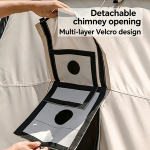 Tenda Laterale per Auto da Campeggio per 5-8 Persone, Facile da Montare, per Tour in Auto, Quattro Stagioni, Mimetica, Doppio Strato - Product Image 3