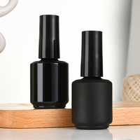 Bouteille de vernis à ongles ronde transparente 15ml bouteille vide bouteilles de vernis à ongles sur mesure avec brosse