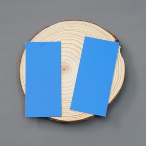 Étiquettes en papier <span class=keywords><strong>mat</strong></span> bleu écologique de luxe pour vêtements, chaussures, sacs, imprimées en sérigraphie, formes personnalisées, largement utilisées - Product Image 1