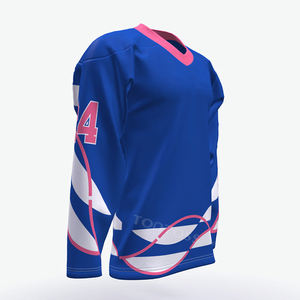 Jersey de hockey sobre hielo personalizado, uniforme de hockey en blanco con nombre y número de equipo bordado de Toronto - Product Image 6