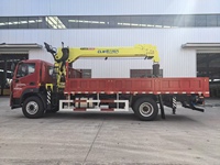 Camion Foton Ouhang 220HP Yuchai CLW 8 tonnes, grue articulée à 5 sections, hauteur de levage de 18,5 m pour chantier de construction