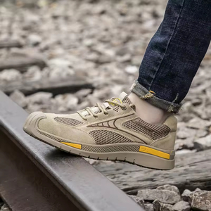 Chaussures de sécurité unisexes en gros, embout en acier, doublure en maille respirante, imperméables, légères, confortables, anti-huile, industrielles - Product Image 6