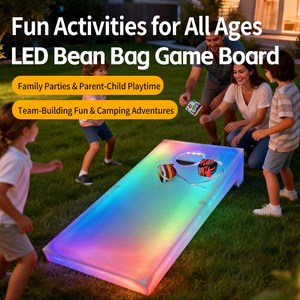 Planche de jeu de Cornhole LED RGBW à changement de couleur avec télécommande, rechargeable, étanche IP65, lumineuse, pour mariages, bars et fêtes - Product Image 5