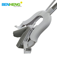 BENHENG Desain Baru Mop Spons PVA Handsfree Pengeringan Cepat dengan Peras Dua Kali untuk Pembersihan Lantai, Mop Pintar Perlengkapan Rumah Tangga