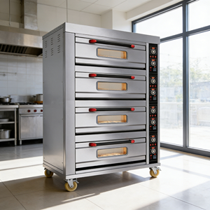 Four à pâtisserie électrique commercial 408D en acier inoxydable, équipement de cuisson de gâteaux de grande taille, four à pizza - Product Image 1