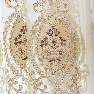 Fournisseur direct d'usine brodé Tulle <span class=keywords><strong>Organza</strong></span> tissu pure rideau de fenêtre d'hôtel - Product Image 5