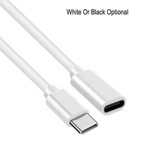 Premium 1m 3,3ft Max 3A 60W USB-C Typ-C Stecker auf USB-C Typ-C Buchse Verlängerungskabel