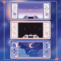 Tapis de bureau XXL extra mignon Magic Moon Star Purple, imperméable, antidérapant, accessoires de bureau pour ordinateur portable, grand tapis de souris Kawaii pour filles, pour jeux
