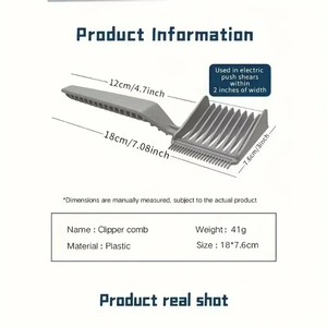 Peine para Cabello con Degradado para Hombre, Herramienta de Corte de Cabello Profesional, Peine para Peinar, Peine Guía Plano para Hombre, Cortapelos - Product Image 6