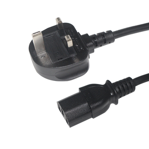 Câble d'alimentation BSI 3P vers connecteur IEC C13, IEC-60320 type fusible, vente en gros, prise d'alimentation britannique, câble d'alimentation - Product Image 2