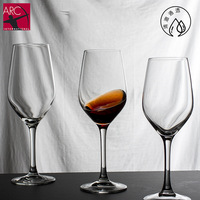 Luminarc en stock gobelet en verre à vin rouge coffret cadeau d'entreprise de luxe avec longue tige de coupe à froid de formage intégrée pour les promotions