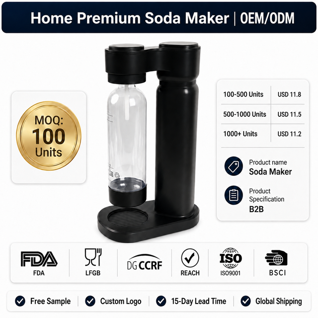 New Arrival Desktop Soda Maker Machine Home Use Electric Manual Powered Carbonated Sparkling Water Maker Gas Source