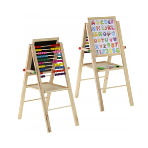 Lavagna Artistica in Legno per Bambini con Numeri e Lettere, in Pino, Schima e MDF, Resistente, Tutto in Uno, per <span class=keywords><strong>l</strong></span>'Apprendimento dell'<span class=keywords><strong>Arte</strong></span>, Educazione Prescolare - Product Image 2