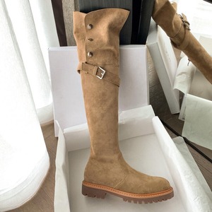 <span class=keywords><strong>Stivali</strong></span> Sopra il Ginocchio MIDO Vintage con Rivetti, Modello Slim Casual da Donna, Nuova Collezione 2025, Tacco Basso, Suola in Gomma Scamosciata, Cerniera Laterale, Doppio Stile, Invernali - Product Image 4