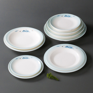 Xiangyuanmei round commercial serving <b>plates</b>, imitation porcelain <b>plates</b>, plastic cold dish <b>plates</b>, round <b>melamine</b> tableware - Product Image 2