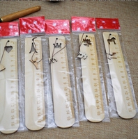 Houten, hol gesneden liniaal met rechte lijnen, bladwijzers, meetinstrumenten (15 cm), creatieve studentenprijzen, reissouvenirs, Kerstmis