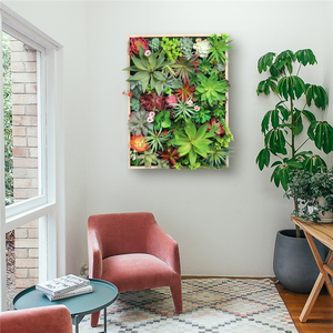 Jardín Vertical Artificial de Suculentas, Kit de Arte para Pared, Marco de Madera, <span class=keywords><strong>Plantas</strong></span> Realistas, Decoración Botánica para Colgar en la Pared, Greatflower - Product Image 5