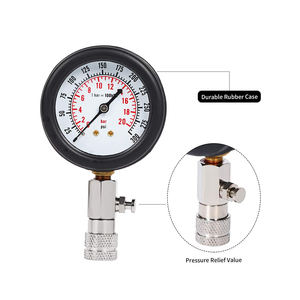 Outil de Test de pression de cylindre de moto automobile Kit de testeur de <span class=keywords><strong>Compression</strong></span> avec adaptateurs Test moteur à essence à gaz - Product Image 3
