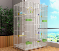 Cage à oiseaux en métal extra large pour perroquet, myna, budgerigar, cockatiel, caille, pigeon, caille bouton, lapin, cage d'élevage pour animaux de compagnie d'intérieur