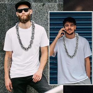 Cao bóng đầy màu sắc Nhựa Vòng cổ cyberpunk phong cách doanh thu chuỗi màu mạ điện chống phai chuỗi fan hâm mộ - Product Image 3