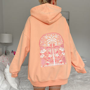 Sudadera con Capucha Bordada de Alta Calidad 100% Algodón, Estilo Urbano, Casual, para <span class=keywords><strong>Mujer</strong></span>, Talla Grande, Personalizable - Product Image 4