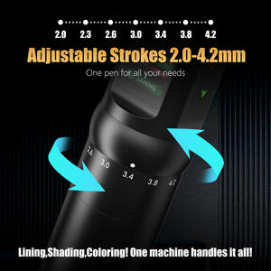 Профессиональная беспроводная машинка для татуировки XNET 1600 мАч с регулируемым ходом <span class=keywords><strong>2</strong></span>,0-4,<span class=keywords><strong>2</strong></span> мм и режимом Dotwork для художников и боди-арта - Product Image 2