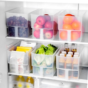 Creative Kitchen Pantry <b>Food</b> <b>Container</b> Keep Fresh <b>Plastic</b> Organizer Vegetable Refrigerator Storage Box with Handle - Product Image 4