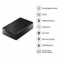 Support magnétique puissant pour traceur GPS 4G 10000 mAh avec capteur de lumière, antivol, suivi en temps réel, IP65 pour voiture, camion, actif, conteneur