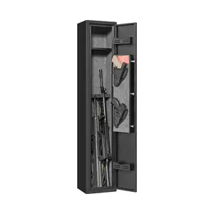 Hidden Fingerprint Case Vault For Gun Fireproof Safe Box Cabinet Steel Biometric Gun Safe Cabinet