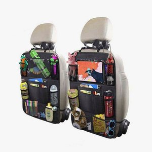Car Backseat Organizer With Touch Screen <b>Tablet</b> <b>Holder</b> + 9 Storage Pockets Kick Mats Car Seat Back Protectors for Kids Toddlers - Product Image 2