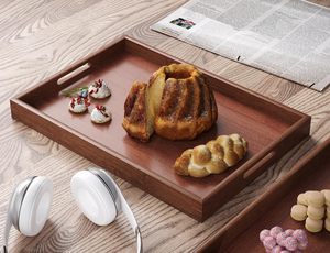 Bamboo Serving <strong>Tray</strong> <strong>with</strong> <strong>Handles</strong>,Decorative <strong>Trays</strong> Platter,Breakfast <strong>Tray</strong> in Bed,Food Drinks <strong>Tray</strong> for Eating,Working,Storing - Product Image 4