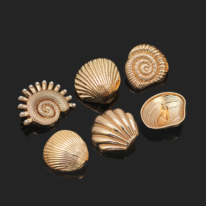 Botones de Costura Personalizados de Fábrica, Botones de Metal con Forma Irregular de Concha Marina, Estrella de Mar, Botones Elegantes para Mujer - Product Image 2