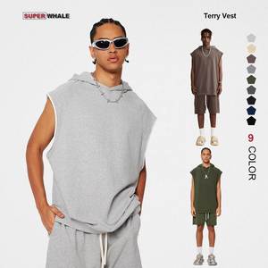 เสื้อกล้ามโอเวอร์ไซส์วินเทจแขนกุดซักได้380กรัมเสื้อกล้ามโอเวอร์ไซส์ไซส์ - Product Image 1