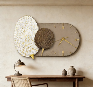 <span class=keywords><strong>Orologio</strong></span> da Parete Moderno con Piume Silenziose, Decorazione per Casa, Dipinto con Cristalli per <span class=keywords><strong>Soggiorno</strong></span> e Sala da Pranzo - Product Image 3