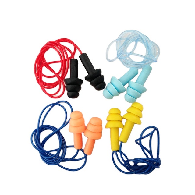 Hot Selling 27DB Noise Reducing Custom Ear Plugs Silicone Corded Earplugs Foam Earplugs