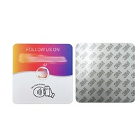 Autocollant de table en acrylique NFC aux couleurs de stock d'usine, carte de commentaires G, tactile et connectable, scannez le code QR pour commander le menu, panneau signalétique