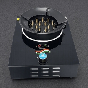 Table de cuisson électrique à plasma noire avec surface en verre, 1 brûleur, économe en énergie, compatible solaire, pour usage domestique, autoportante - Product Image 1