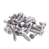 Vis métriques Torx à tête cylindrique antivol, classe 4.8 6.8, en acier au carbone galvanisé, fourniture d'usine