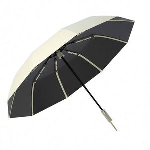 10K <b>Waterproof</b> Wind Resistant Customizable Modern Automatic Three-Fold Black Glue <b>Sunscreen</b> Advertising Business Gift Umbrella - Product Image 6