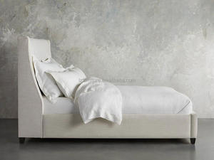 Meubles de chambre à coucher élégants, lit avec tissage à texture minimale - Product Image 4