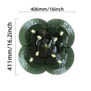 Thủ Công Màu Xanh Lá Cây Thủy Tinh Cánh Hoa Tường Ánh Sáng Hiện Đại Dẫn Chiếu Sáng Với Bóng Kết Thúc Cho Phòng Khách Nghệ Thuật Trang Trí Tường - Product Image 5