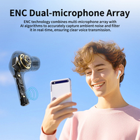 Écouteurs Sans Fil J5 TWS HIFI Stéréo BT5.4 Étanche, Casque Gaming avec Indicateur de Batterie LED pour Téléphone Portable