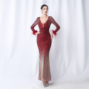 31571 #   Nuevo <span class=keywords><strong>Vestido</strong></span> <span class=keywords><strong>de</strong></span> Noche <span class=keywords><strong>de</strong></span> Manga Larga con <span class=keywords><strong>Lentejuelas</strong></span> Degradadas <span class=keywords><strong>de</strong></span> Avestruz <span class=keywords><strong>de</strong></span> Craft Order - Product Image 6