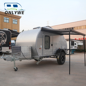 ONLYWE Outdoor Small Offroad Camping Travel Trailer Mini Overland Teardrop Caravan Rv Trailer <strong>Camper</strong> for Sale Cheap <strong>Price</strong> - Product Image 4