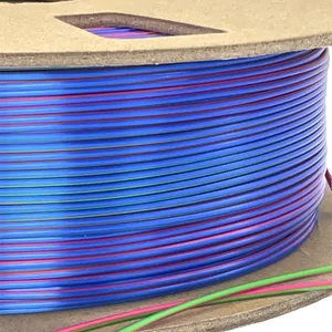 PINRUI Tricolor Silk Pla Filament, Seiden coextrudierter 3D-Drucker Filament 1kg, 3D-Druck Filament 1,75mm 3D-Drucker Filament