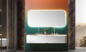 Nuovo Stile Moderno <span class=keywords><strong>Mobile</strong></span> <span class=keywords><strong>Bagno</strong></span> Sospeso Bianco Effetto Legno con Ante Laccate e Lavabo in Ceramica <span class=keywords><strong>per</strong></span> Casa - Product Image 4