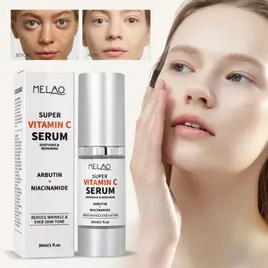 Eigenmarke Hautpflege Super-Vitamin C Serum Gesichtsfeuchtigkeitscreme Anti-Falten Protein Peptid und Niacinamid Serumprodukte