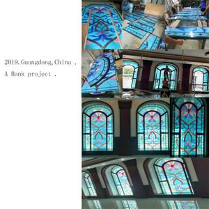 Vidrio Tiffany de Estructura Sólida Personalizado para Ventanas, Puertas, Paredes, Nichos y Revestimientos de Panel de 5mm de Grosor, Estilo Europeo - Product Image 6
