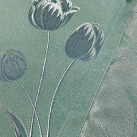 Tissu de rideau occultant Jacquard à motif de fleurs d'approvisionnement d'usine avec isolation phonique
